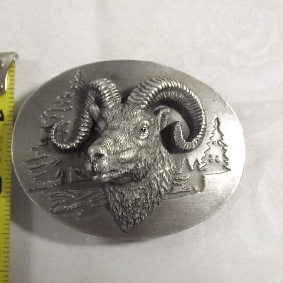 Siskiyou Ram Head Belt Buckle, 1992 - Picture 4 of 11